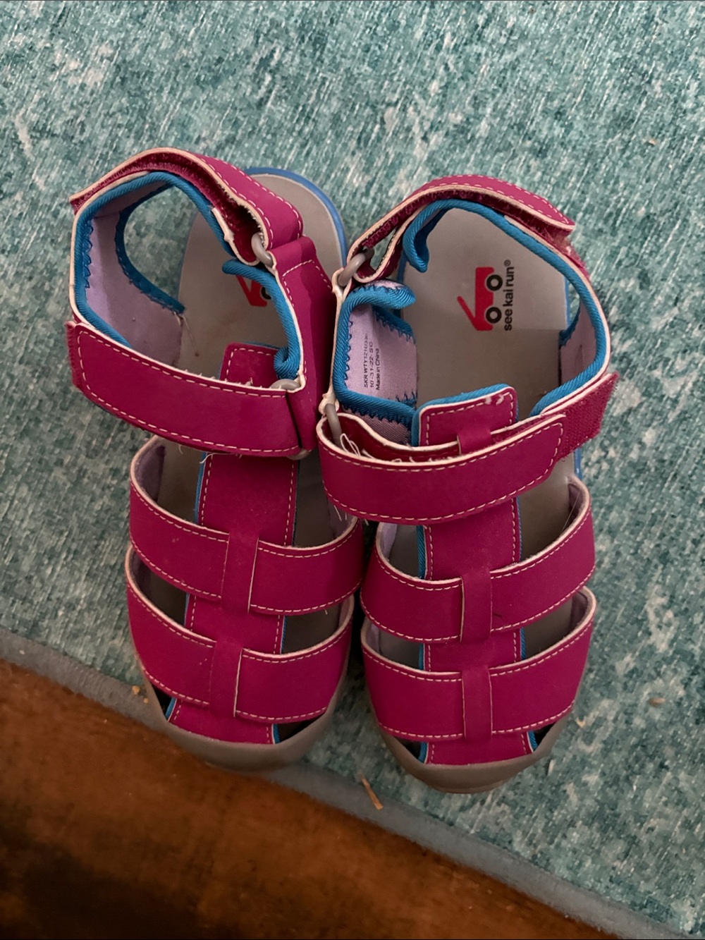 See Kai Run Wilder Water-Friendly Sandals - Berry Pink/Blue - Size 2M
